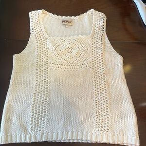Anthropologie | Pepin brand Crochet Vest- Medium
